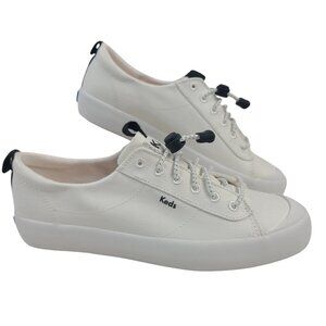 NEW Keds Women's Kickback TC Toggle White Canvas Sneakers Sz 6.5 M New With Box